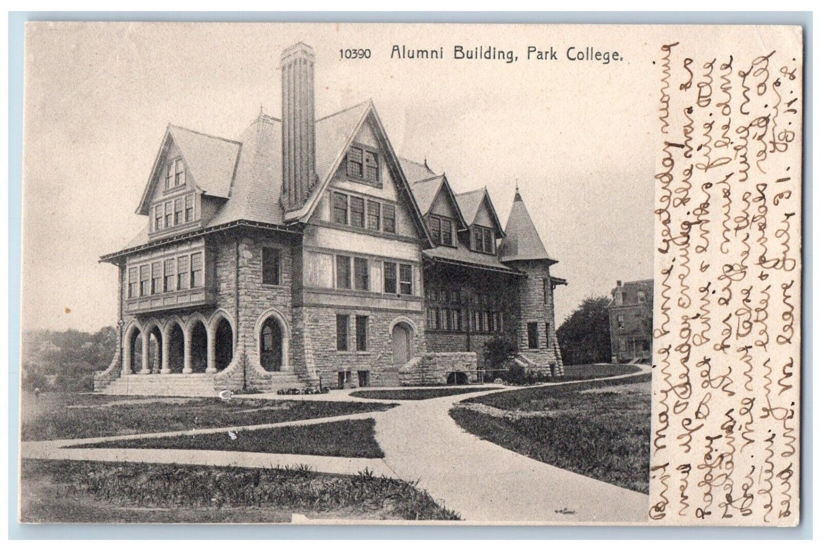 Kansas City Missouri Postcard Alumni Building Park College 1906 Vintage Antique