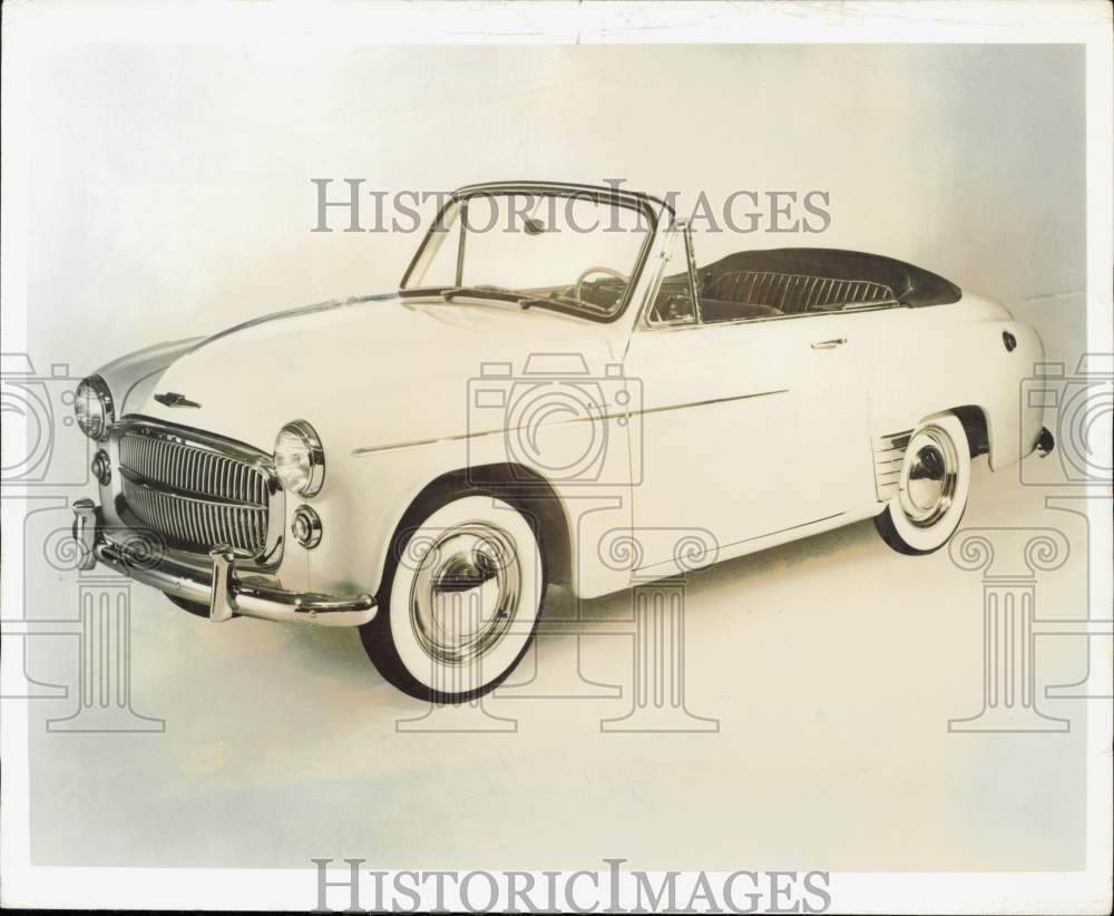 1955 Press Photo Hillman Minx Convertible Car - afa59663
