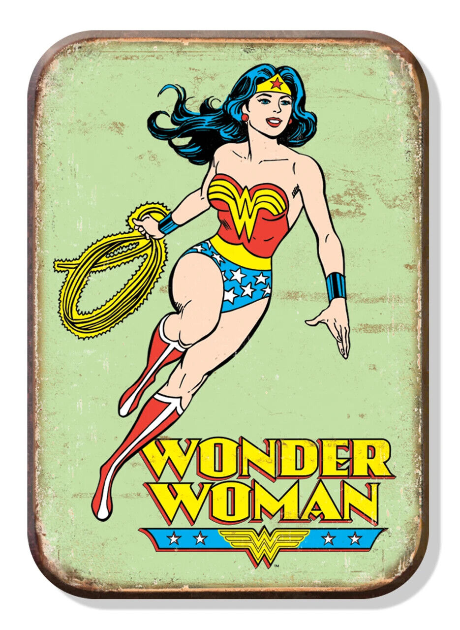 Wonder Woman Retro Sign Refrigerator Magnet Decor 2.5 x 3.5 Inch