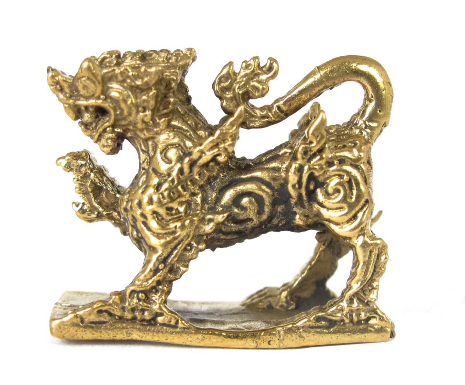 Thai Amulet Singha Lion Protection Talisman Magic Miniature Money Powerful Luck
