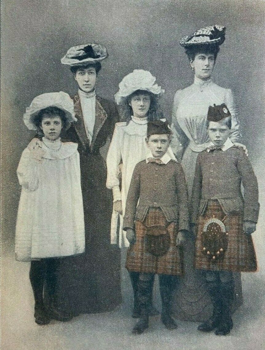 1905 Queen Victoria Grandchildren Duchess Fife Prince Carol Princess Elizabeth