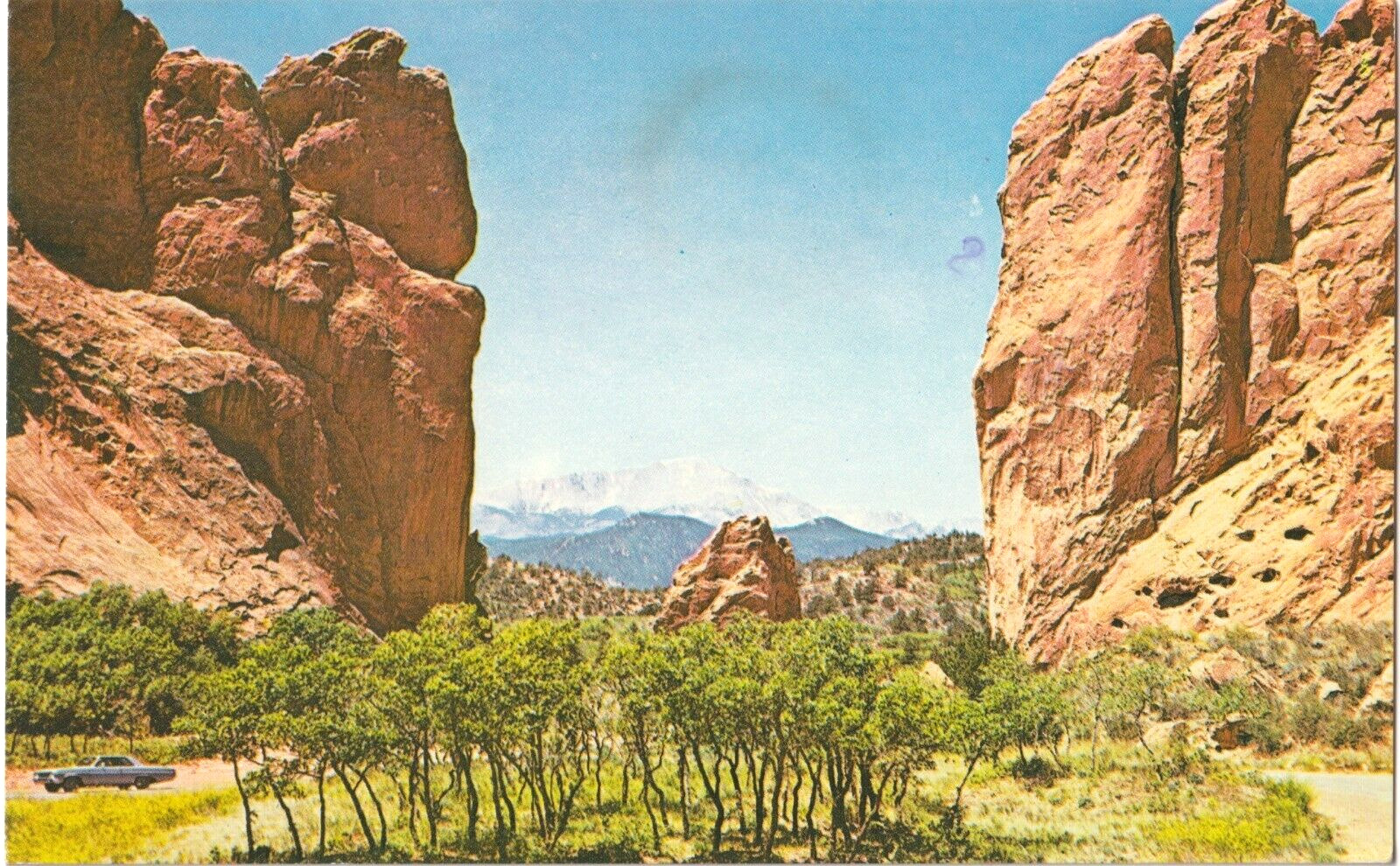 Pikes Peak from Garden of the Gods-Colorado Springs, CO-1975 posted vintage