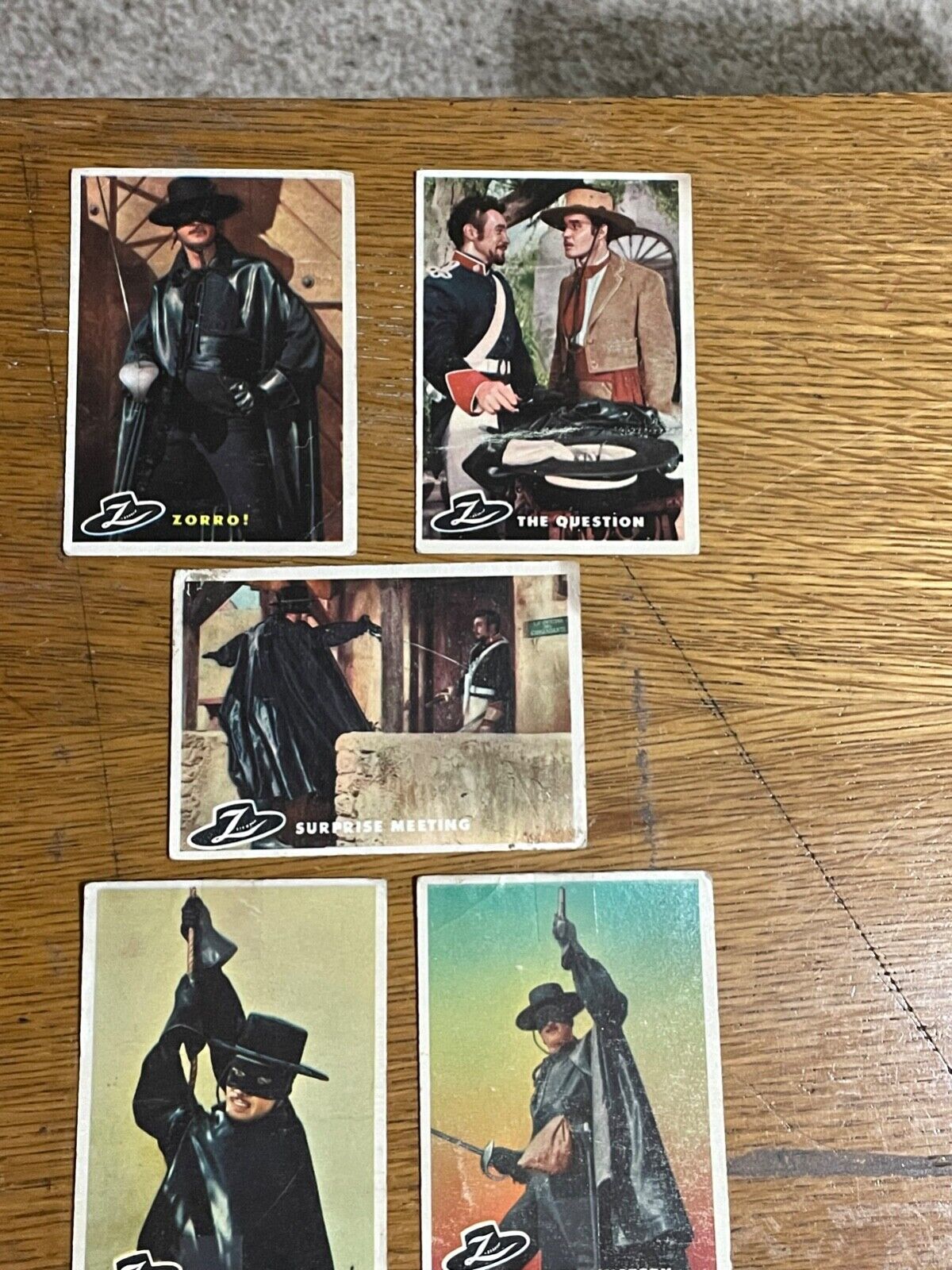1958 Topps Zorros trading cards Pictures will show condition. Numbers in Comment