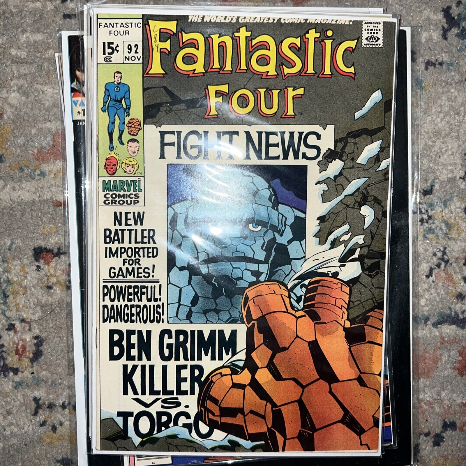 Fantastic Four 92 High Grade 1969 Jack Kirby Stan Lee Marvel Comics Bronze Age