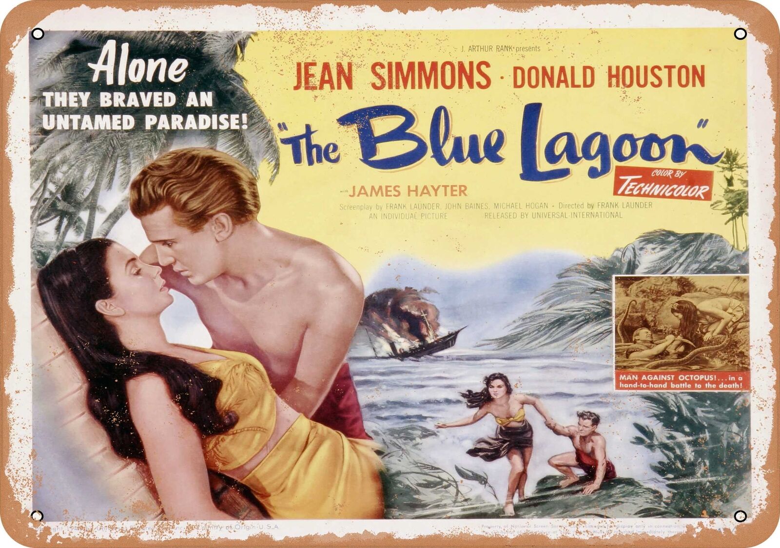 Metal Sign - Blue Lagoon (1949) - Vintage Look