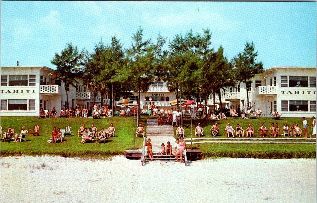 Tahiti Apartment Motel, DAYTONA BEACH, Florida Chrome Advertising Postcard