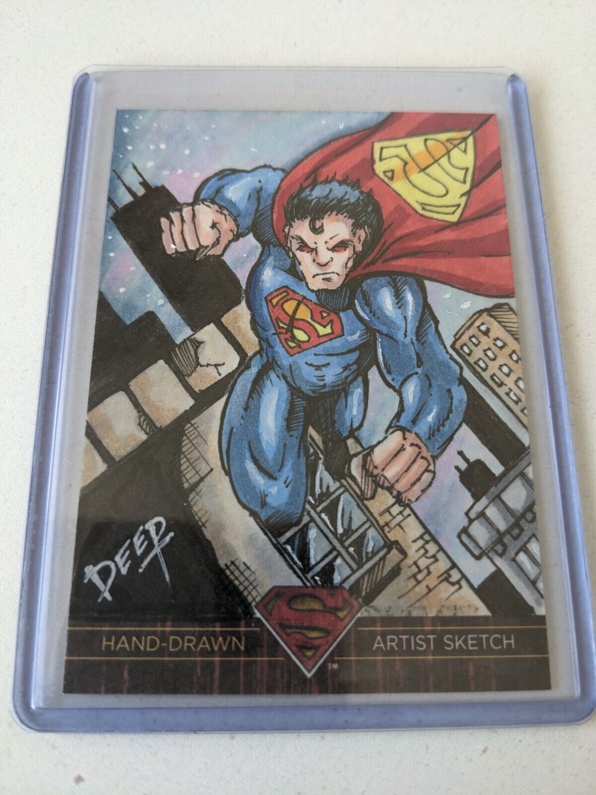2012 Cryptozoic CZX DC Superman 1/1 Sketch by Deep
