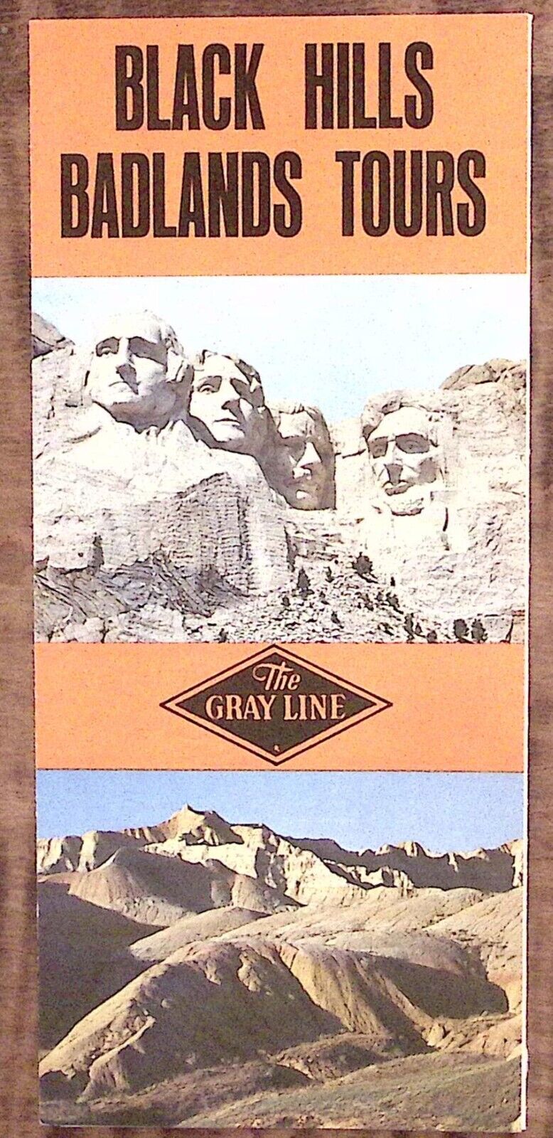 1971 THE GRAY LINE BLACK HILLS BADLANDS TOURS FOLD OUT TRAVEL BROCHURE Z6168