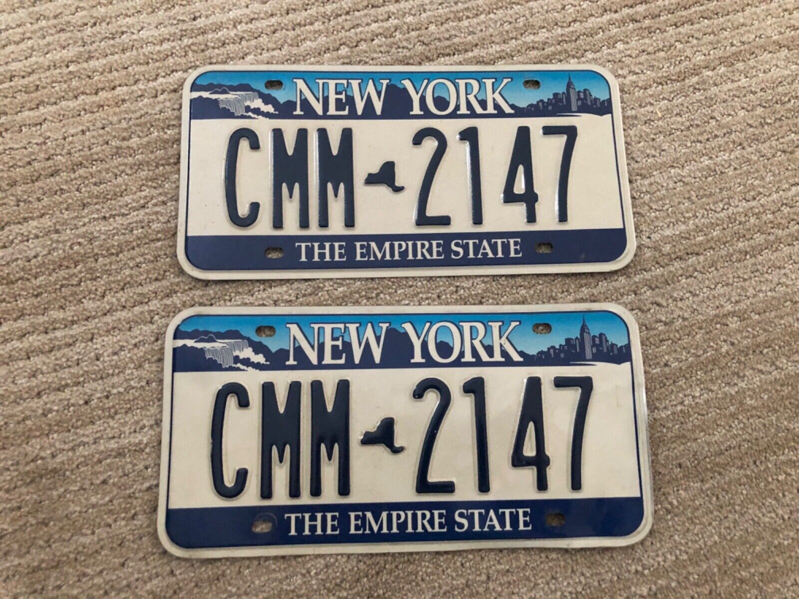 Pair New York (2001-2010) License Plates - CMM-2147