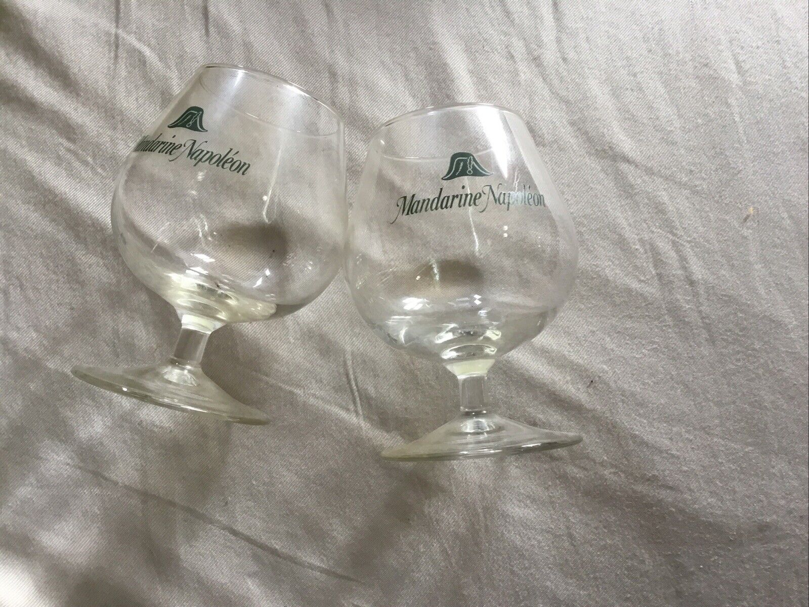 A Pair Of Mandarine Napoleon Liqueur Glasses .
