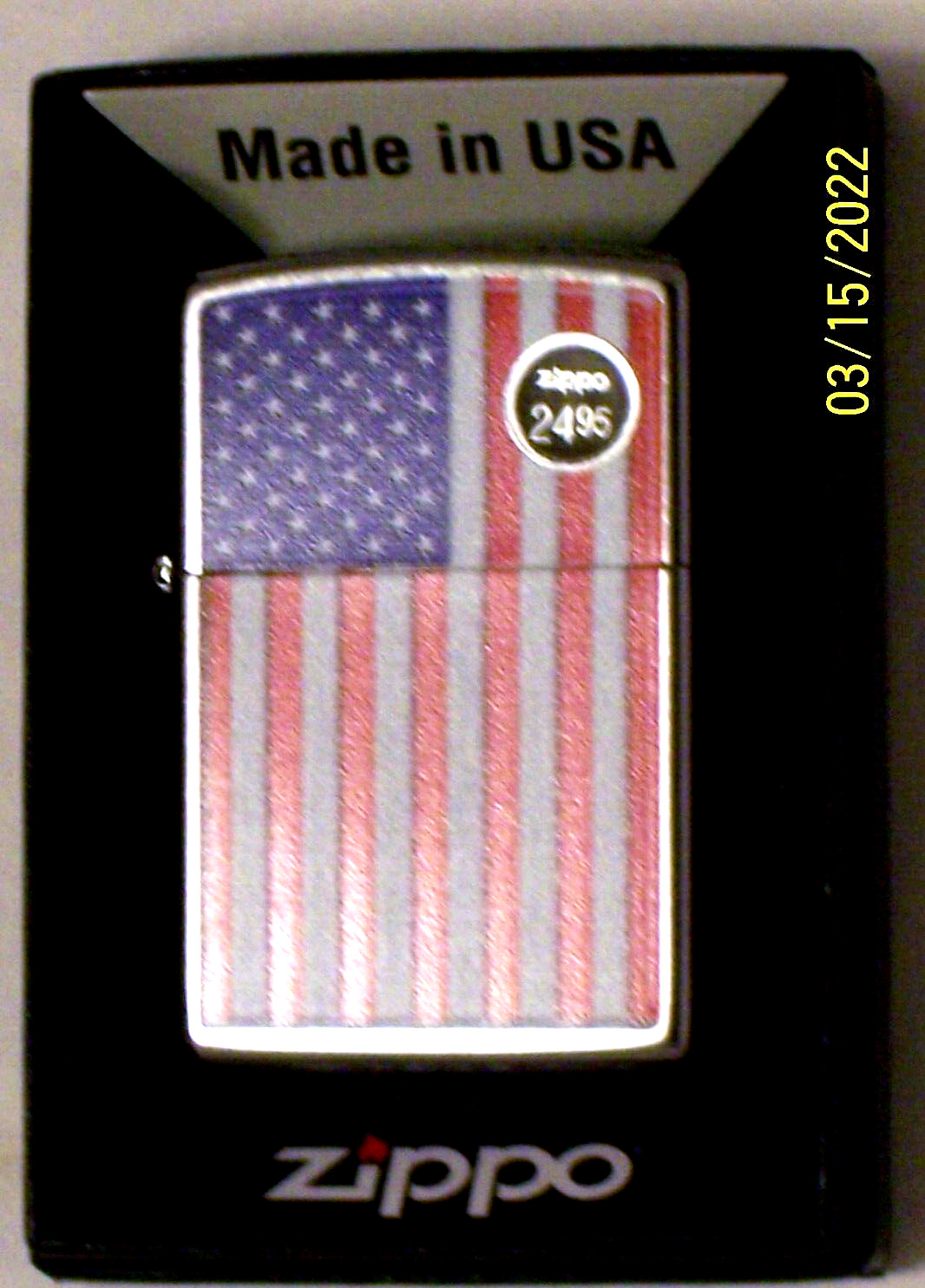 New USA Windproof Zippo Lighter 29722 Proud Patriotic American Flag