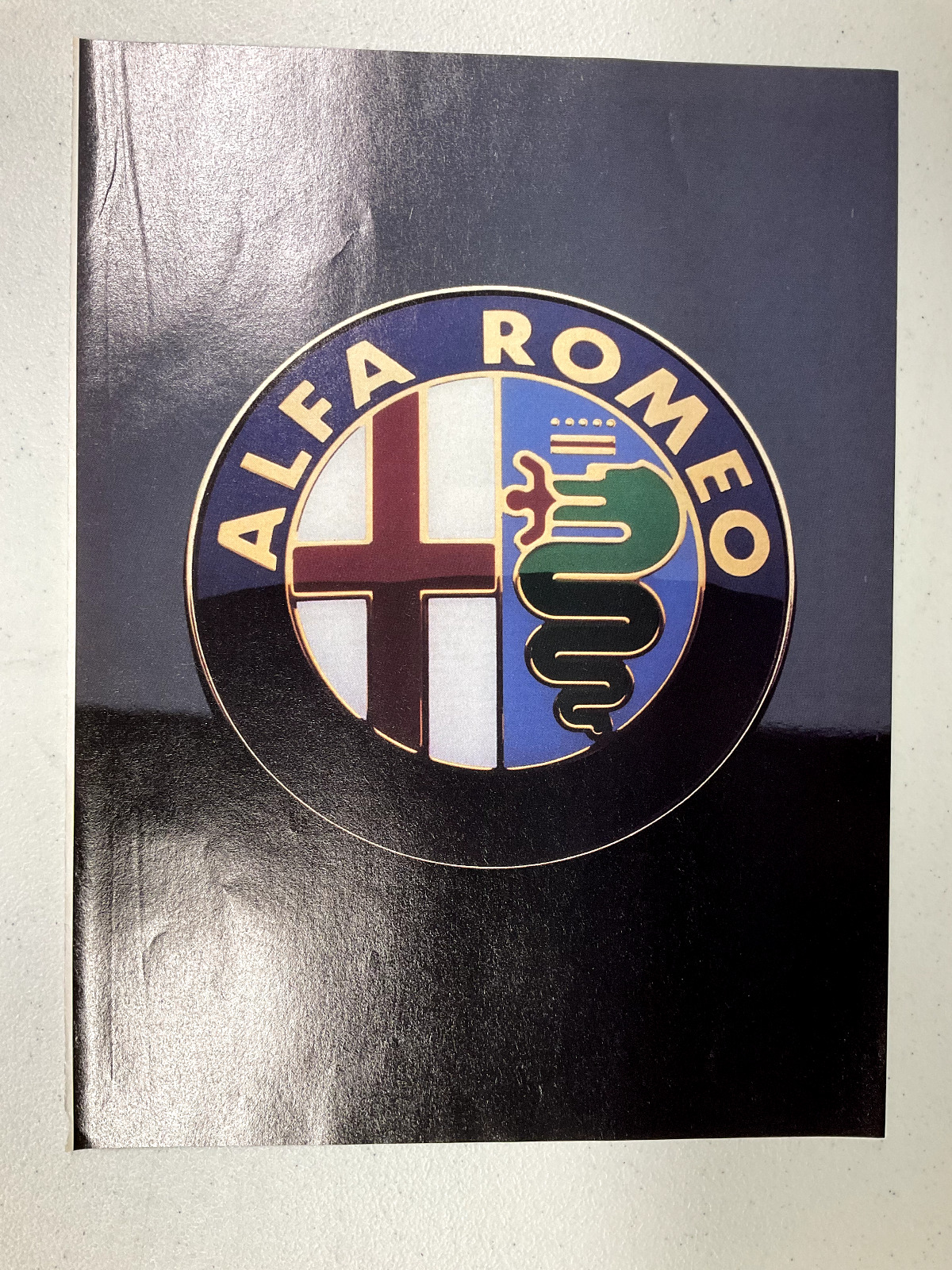 MISC459 Advertisement 1991 Alfa Romeo Badge Logo Dec 1990