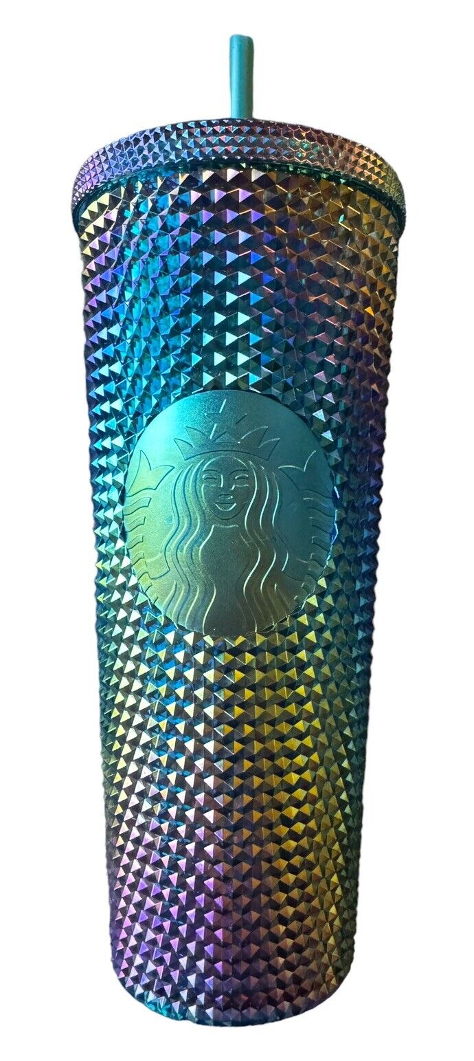 Starbucks Oil Slick Studded Tumbler Iridescent 24oz Rainbow Gradient Limited Cup