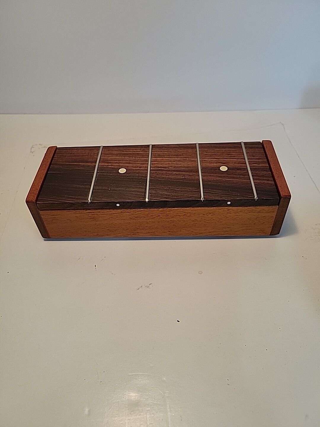 Elite Guitars Decorative Wood Box Fretboard Pick Storage