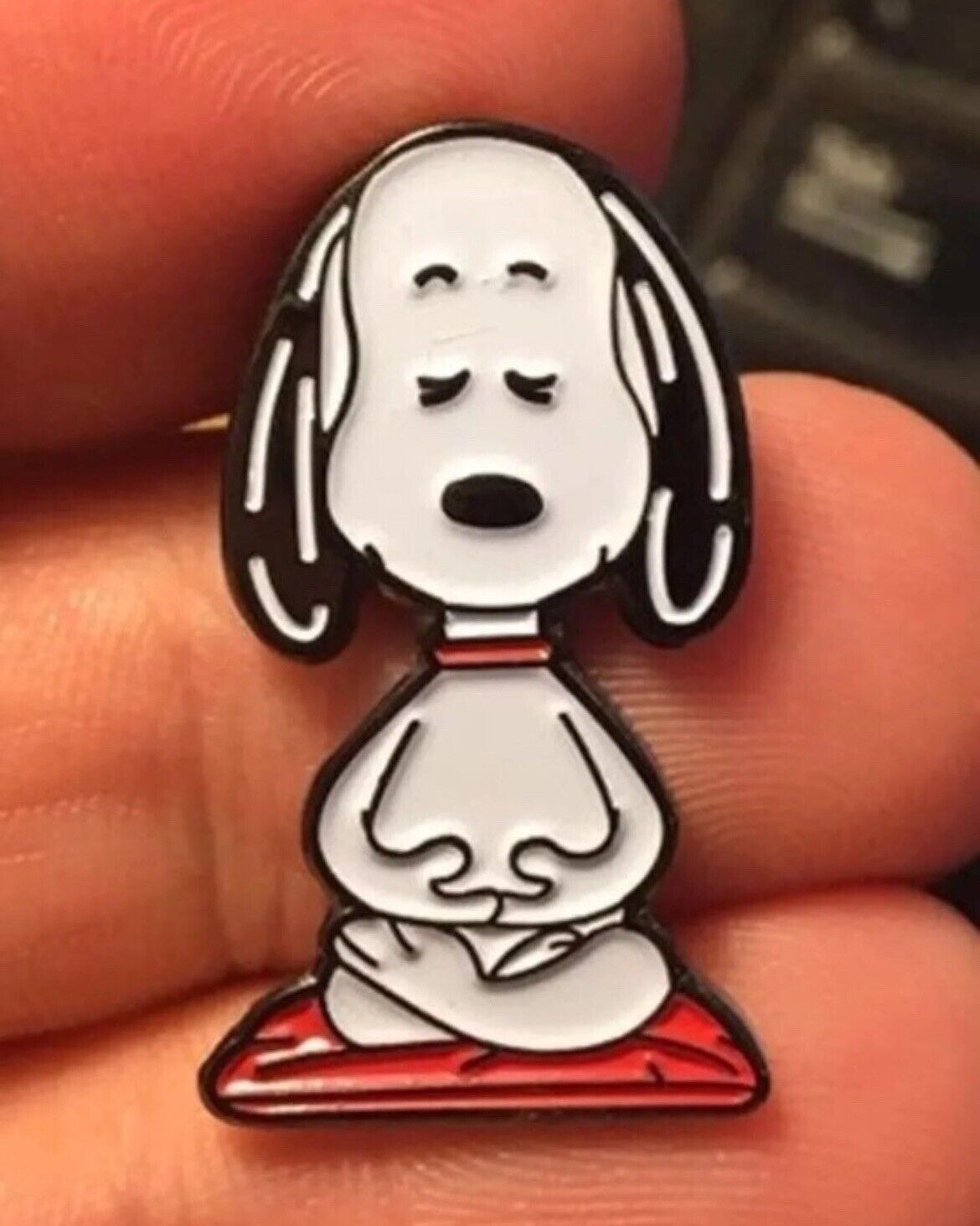 Peanuts Yoga Meditation enamel Pin Snoopy Comics 60s 70s Buddha Cartoon Comic