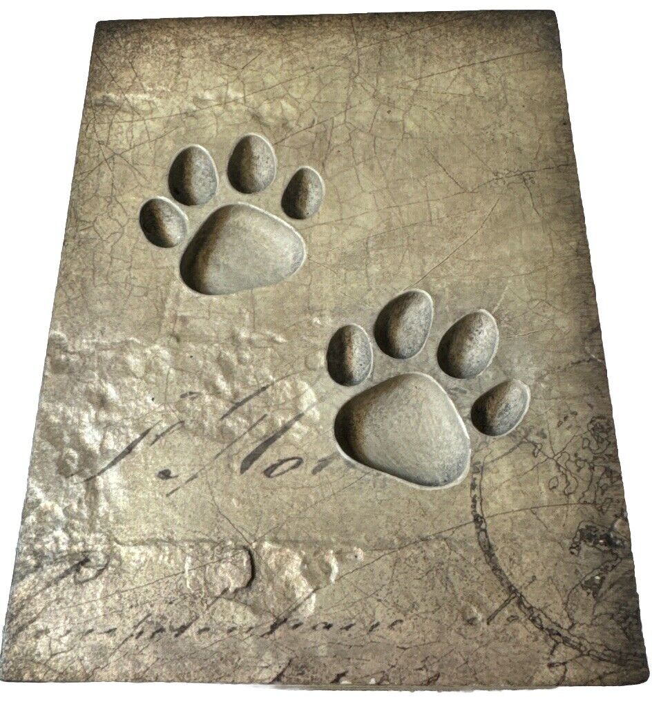 RARE Sid Dickens T-583 Companion Memory Block Tile Retired Dog Paw Print Hand