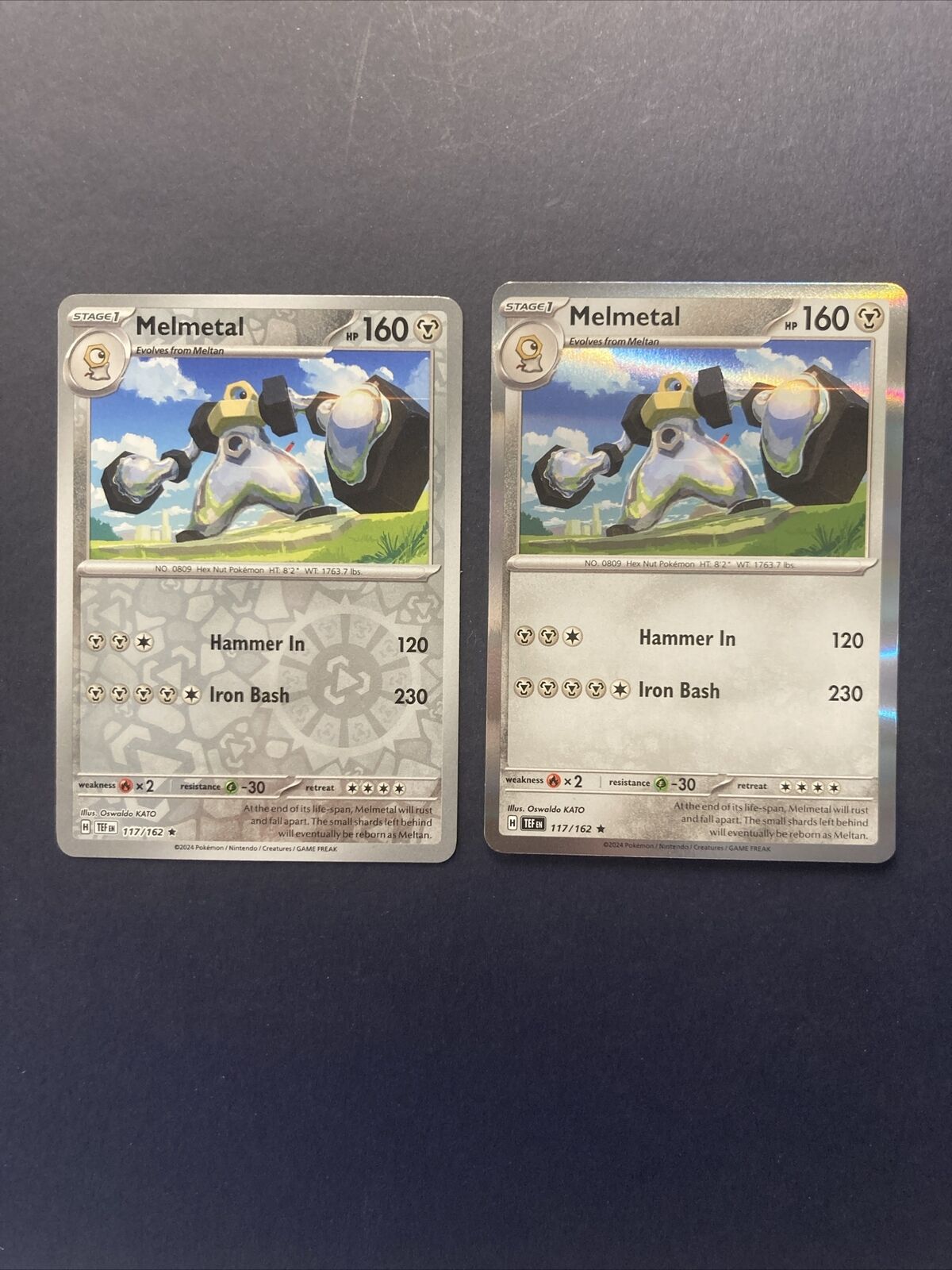 Melmetal Reverse Holo/Holo 117/162 Rare Metal Type Pokémon Cards NM/Mint