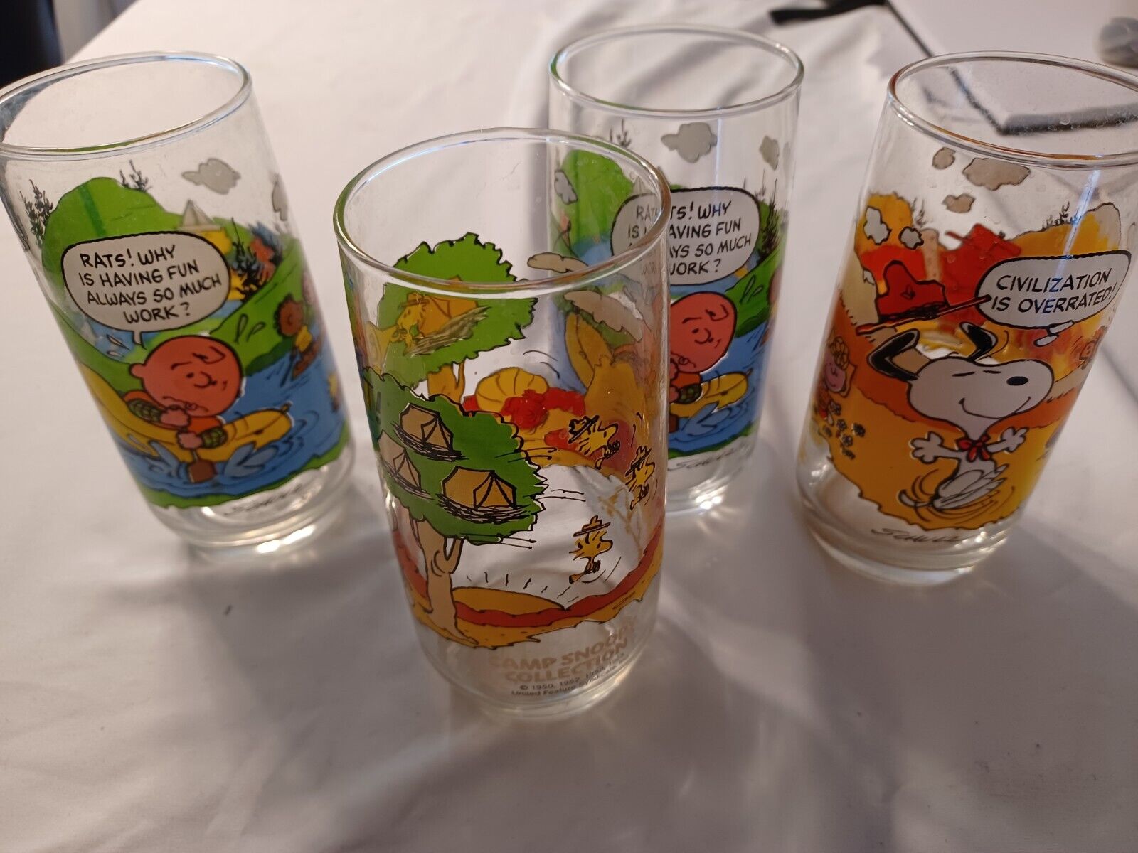 MCDONALD'S CAMP SNOOPY COLLECTION GLASSES