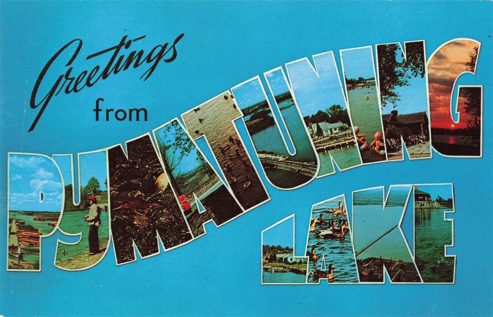 Greetings from Pymatuning Lake PA Postcard E62