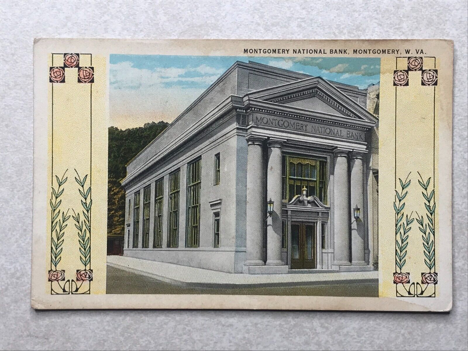 J2668 Postcard Montgomery National Bank Montgomery WV West Virginia