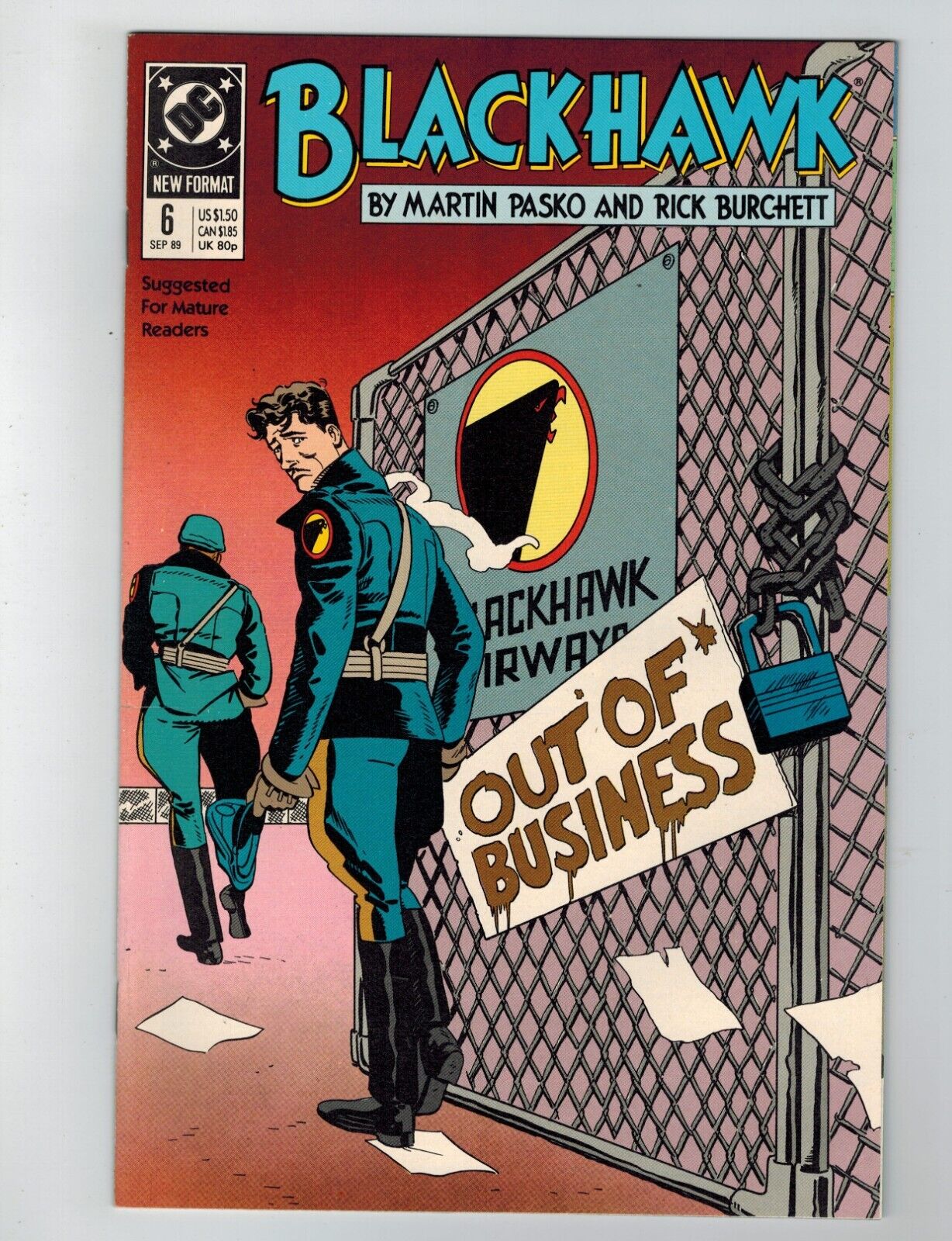 Blackhawk #6 Comic Book September 1989 DC Comics