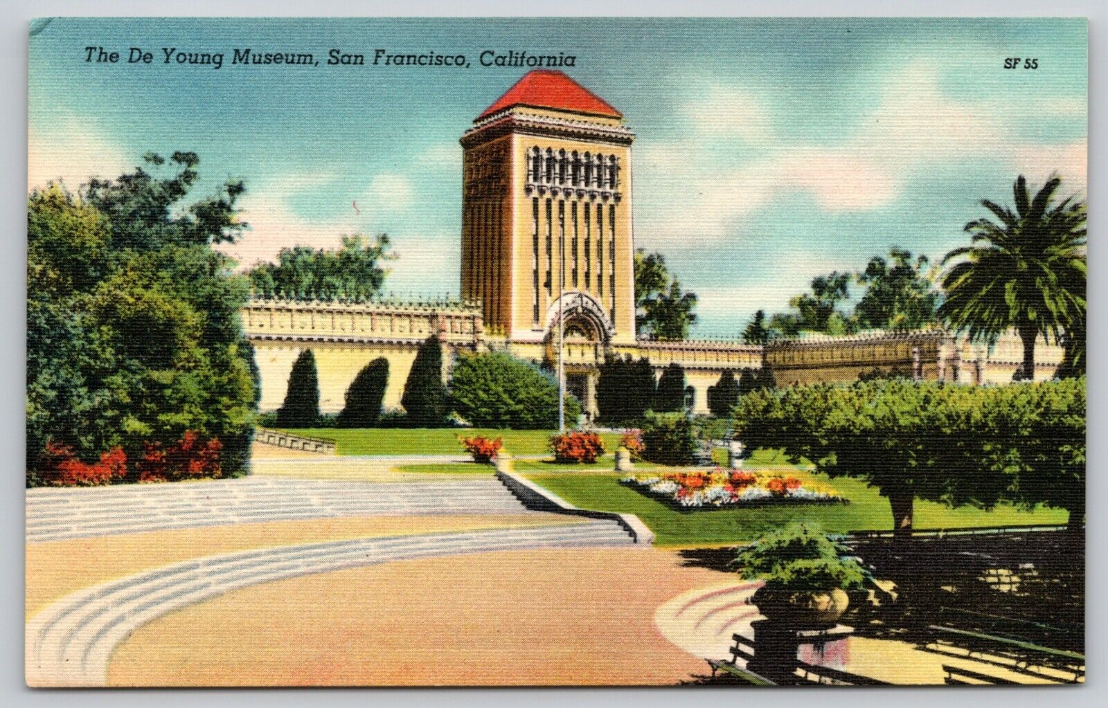 Postcard CA San Francisco The De Young Museum Linen UNP A16