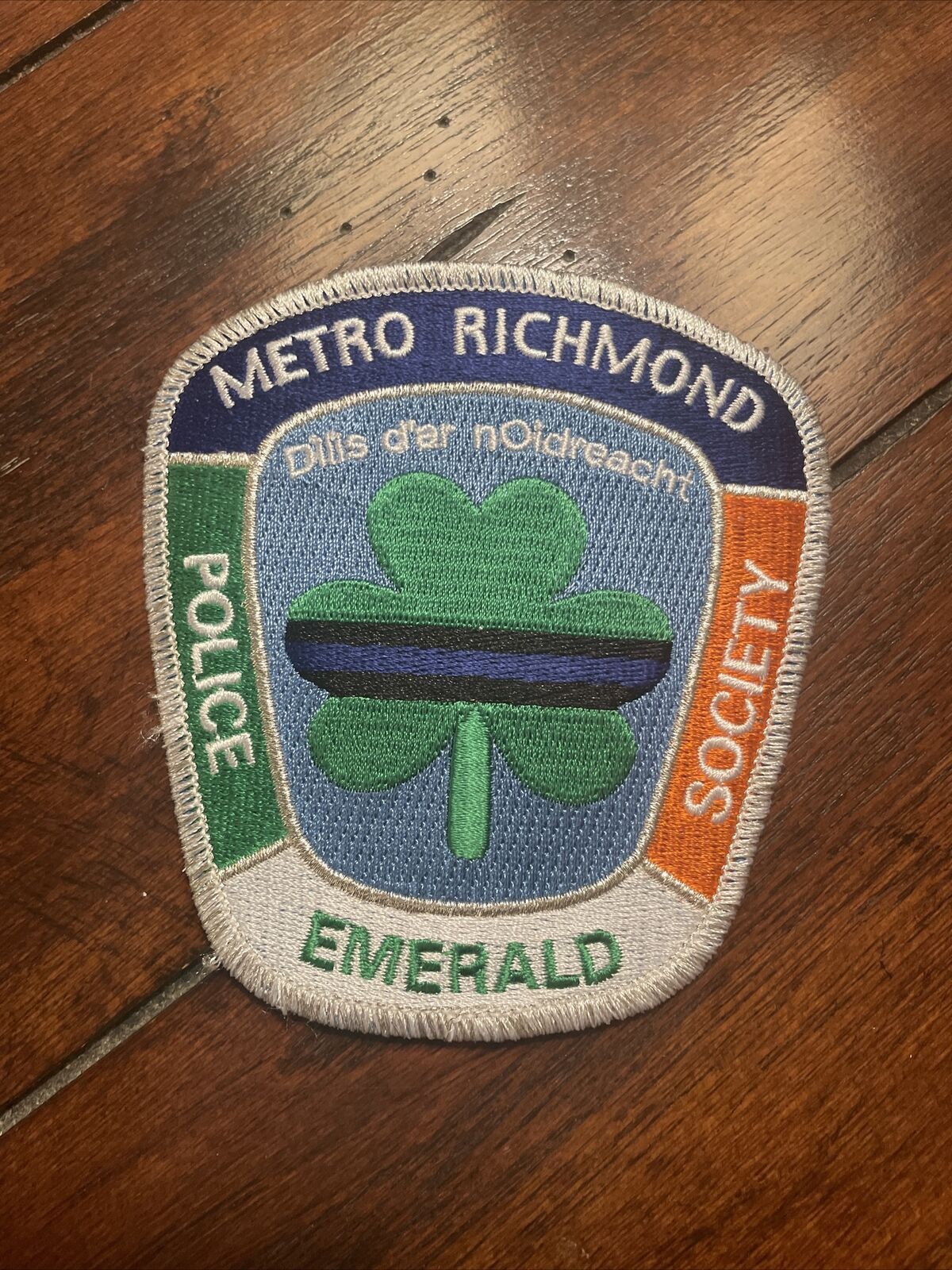 Metro Richmond VA Emerald Society Irish Patch Logo Iron On 4” Rare parade band