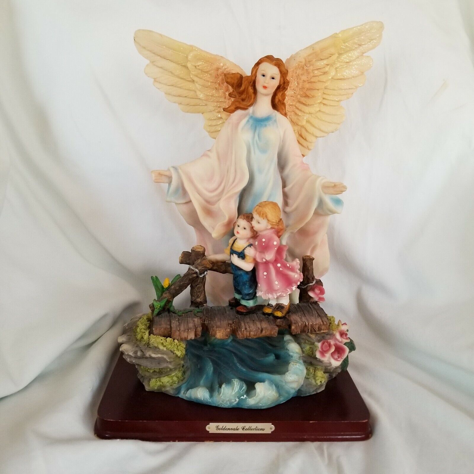 Goldenvale Collections Guardian Angel on the Perilous Bridge with Imperfections