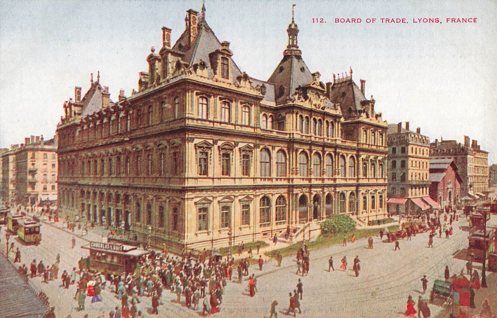 Postcard Lyons, France: Aerial View Board of Trade