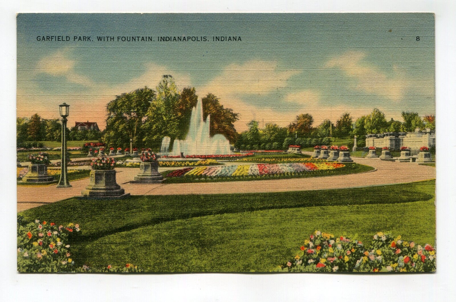 GARFIELD PARK WITH FOUNTAIN INDIANAPOLIS INDIANA
