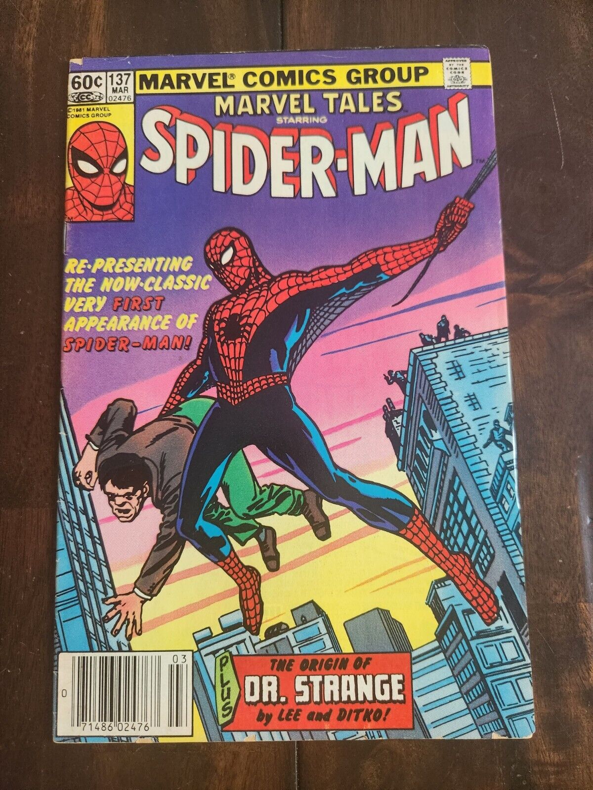 Marvel Comic Book Marvel Tales Starring Spider-Man #137 1984 Amazing Fantasy 15