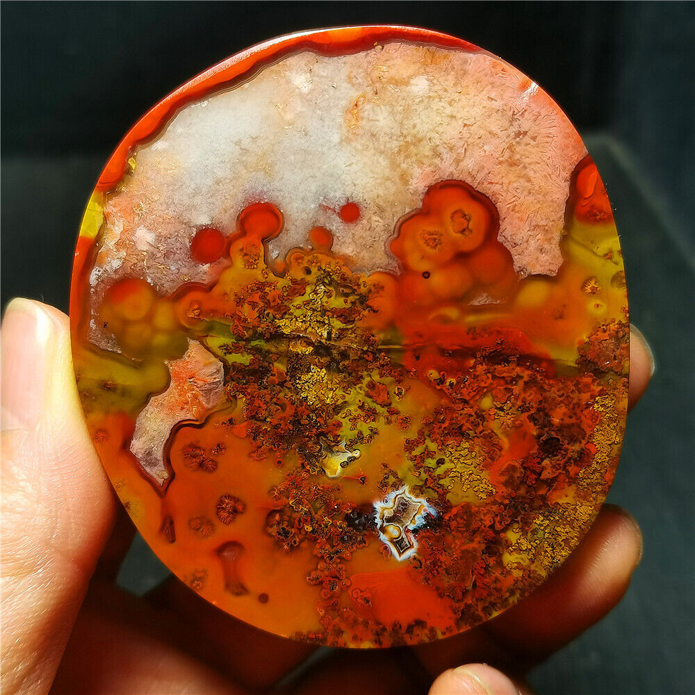RARE 116g Natural Warring States Red agate crystal/Healing Agate/Healing WYY1310
