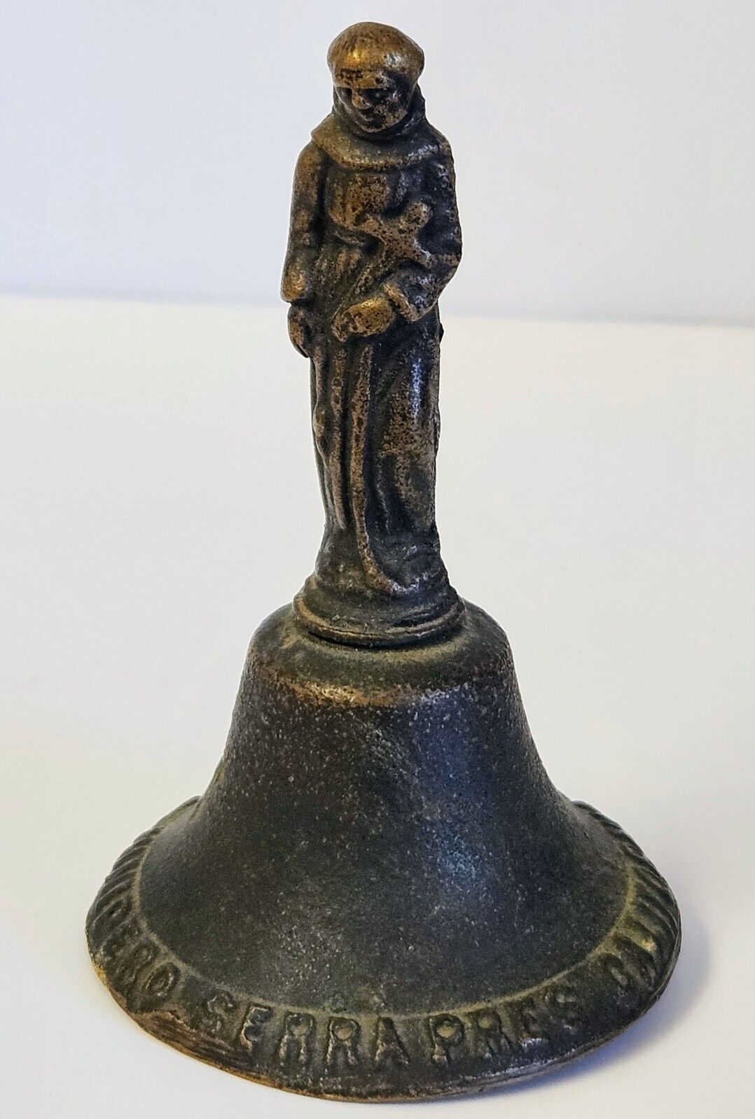 1920s Bronze Fra Junipero Serra Mission Bell