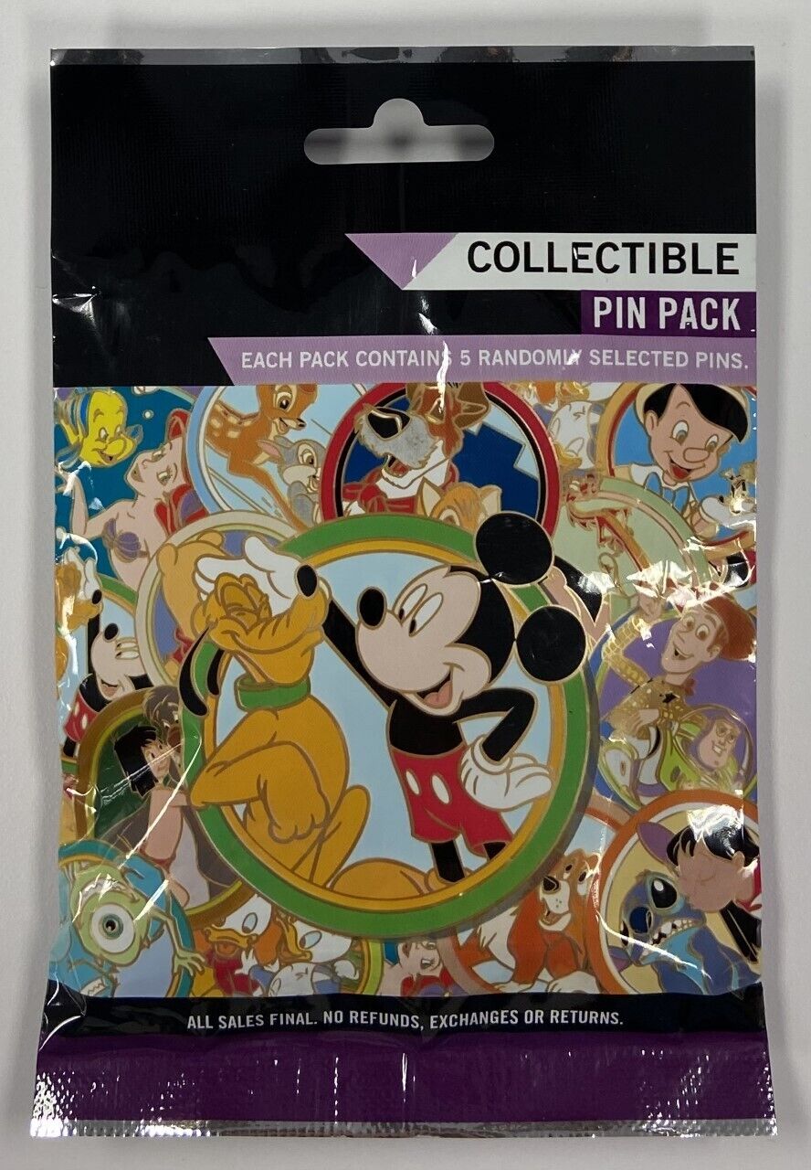 Disney Parks Best Friends Mystery 5 Disney Pin Pack Disneyland Ariel Stitch Pooh