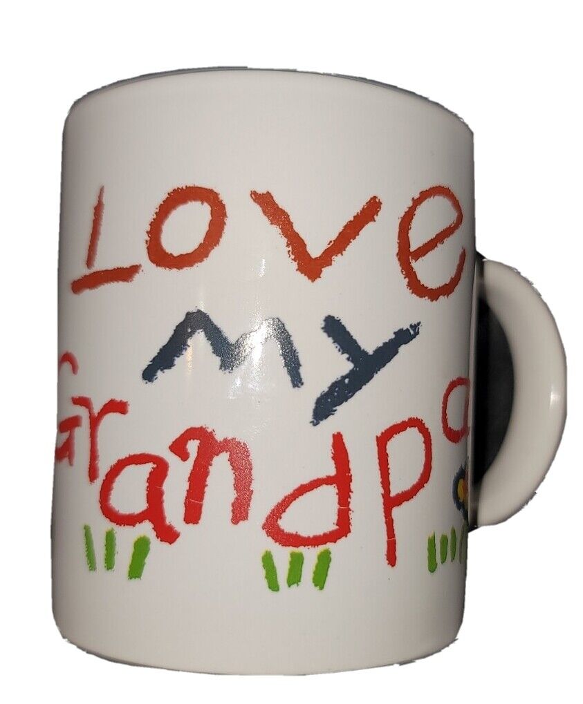I Love My Grandpa Crayon Picture Drawing Mug Coffee Cup