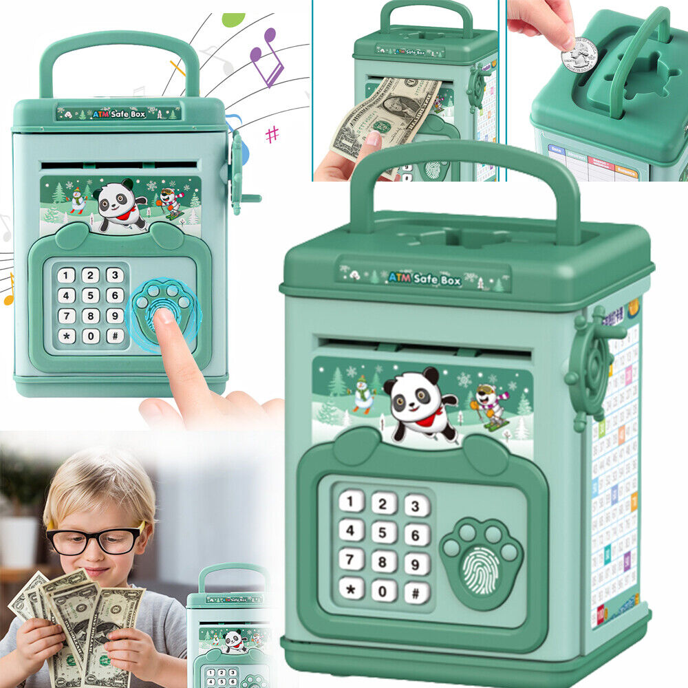 NEW Electronic Piggy Bank ATM Password Money Box Cash Coins Saving For kids Gift