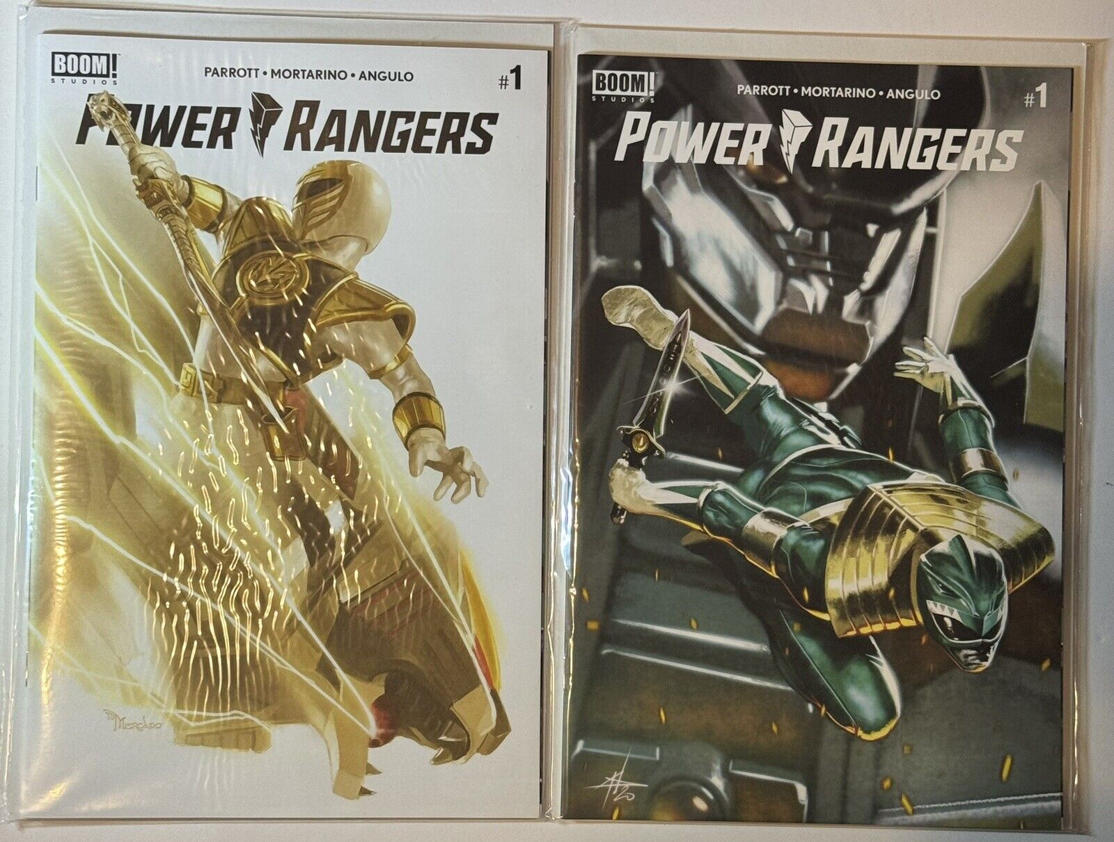 MMPR #1 WHITE & GREEN RANGER RETAILER COVERS By MERCADO And DELL’OTTO