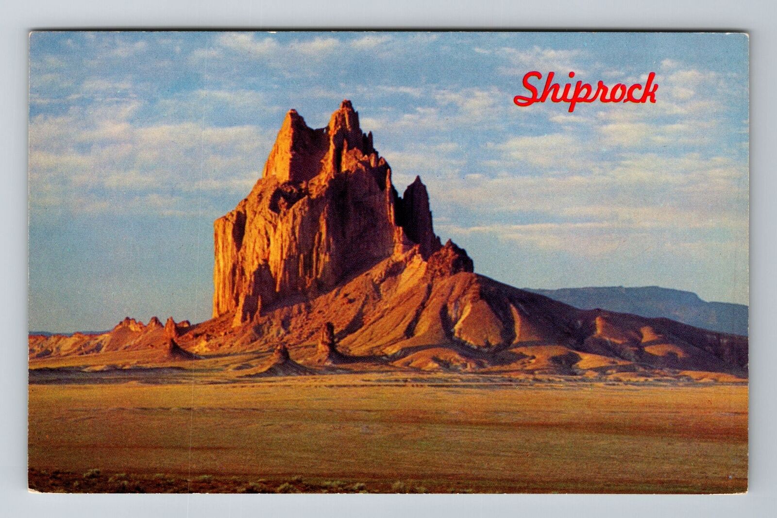 Shiprock NM-New Mexico, Volcanic Plug, Antique, Vintage Souvenir Postcard