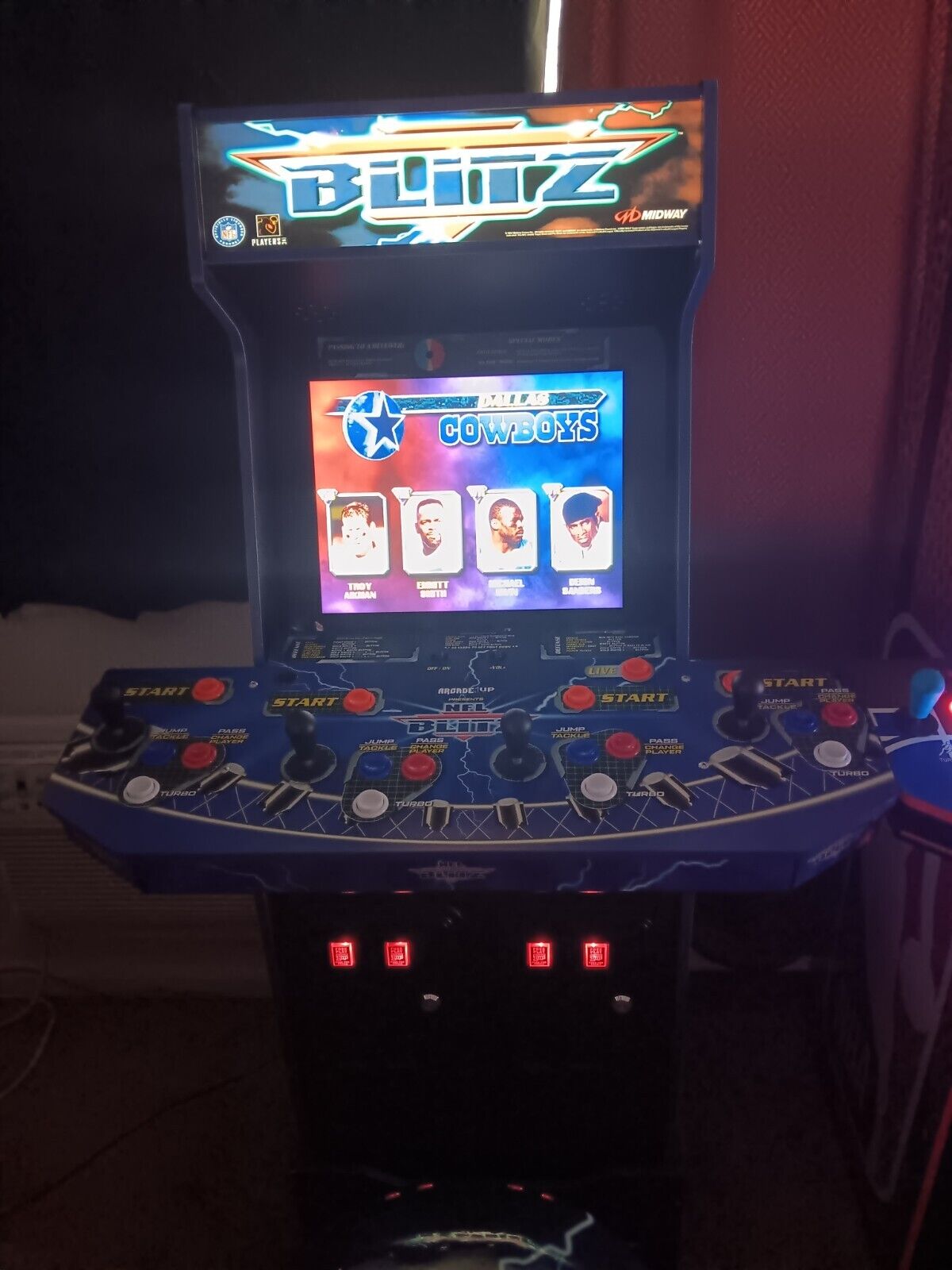Arcade 1Up NFL-A-207410 Blitz 4-Player Arcade With Stool