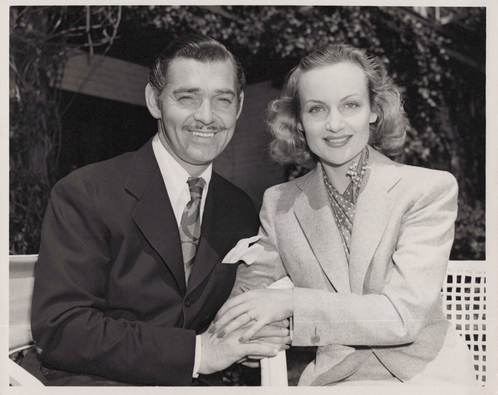 Hollywood Lovely Couple Clark Gable + Carole Lombard Original Vintage Photo 200