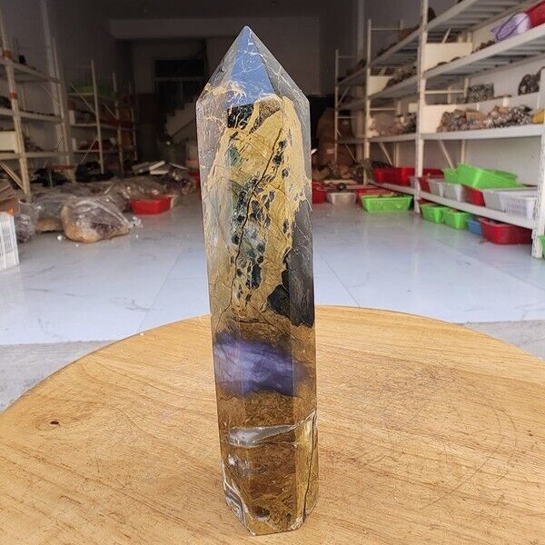 260g WOW Natural Rare Pietersite Crystal Obelisk Quartz Tower Point Healing