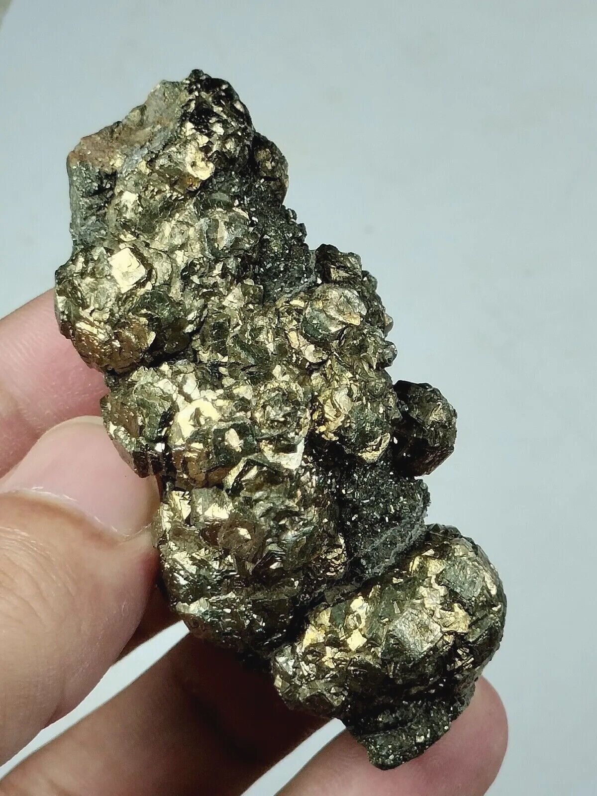 127-gm Golden Pyrite/Marcasite Specimen with Good Luster & Termination-Mansehra.