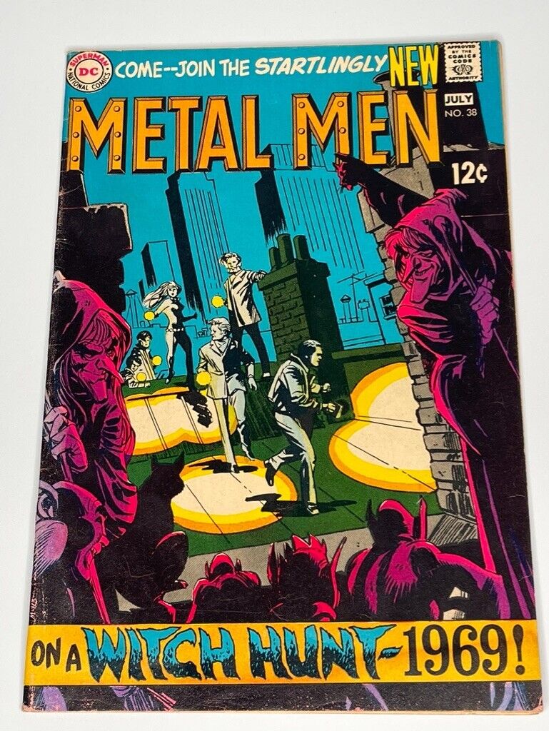 Metal Men #38 DC Comics On A Witch Hunt 1969 Aged Comic View Pics