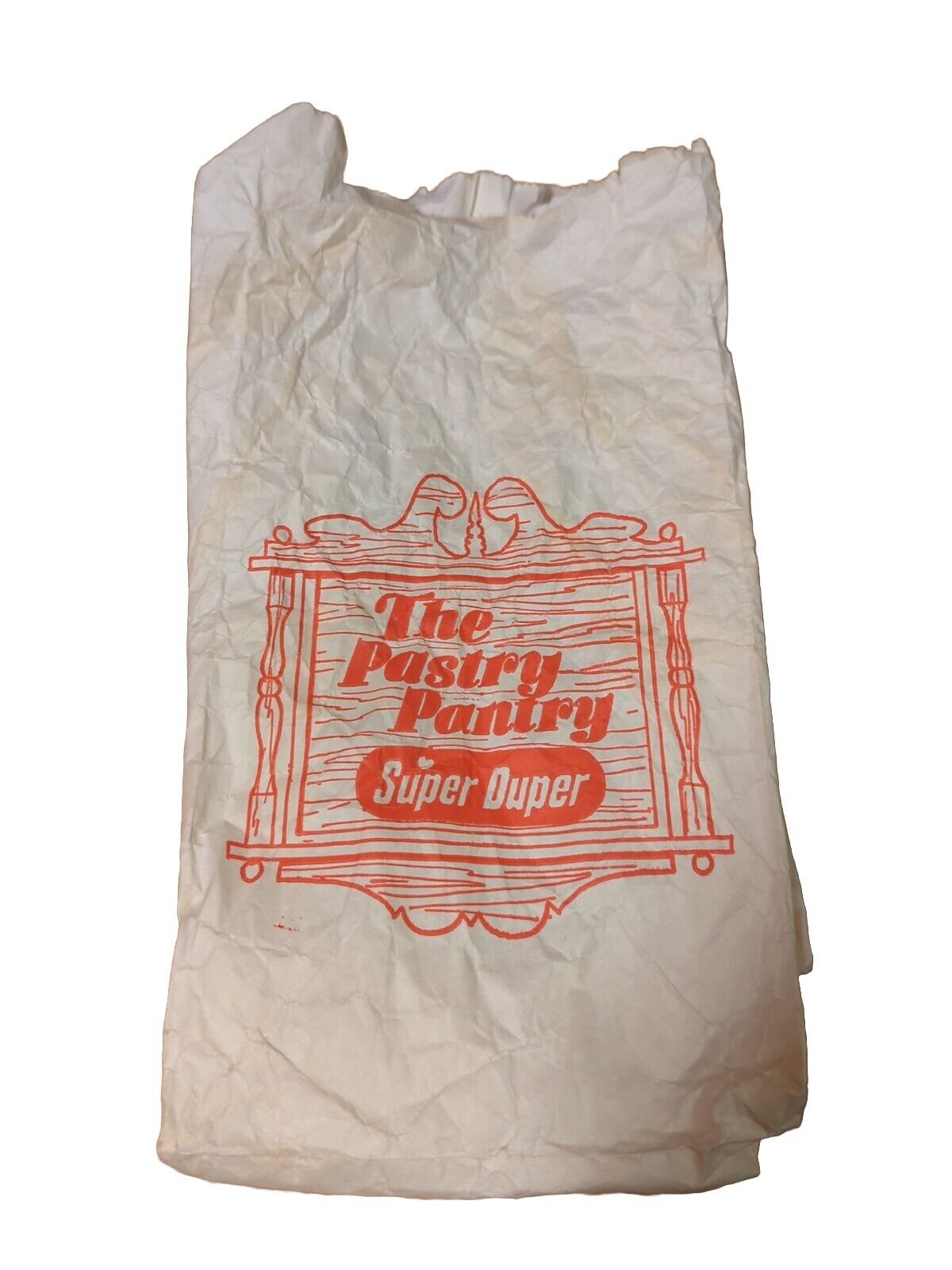 Super Duper Markets The Pastry Pantry Paper Bag White Vintage Buffalo Western NY