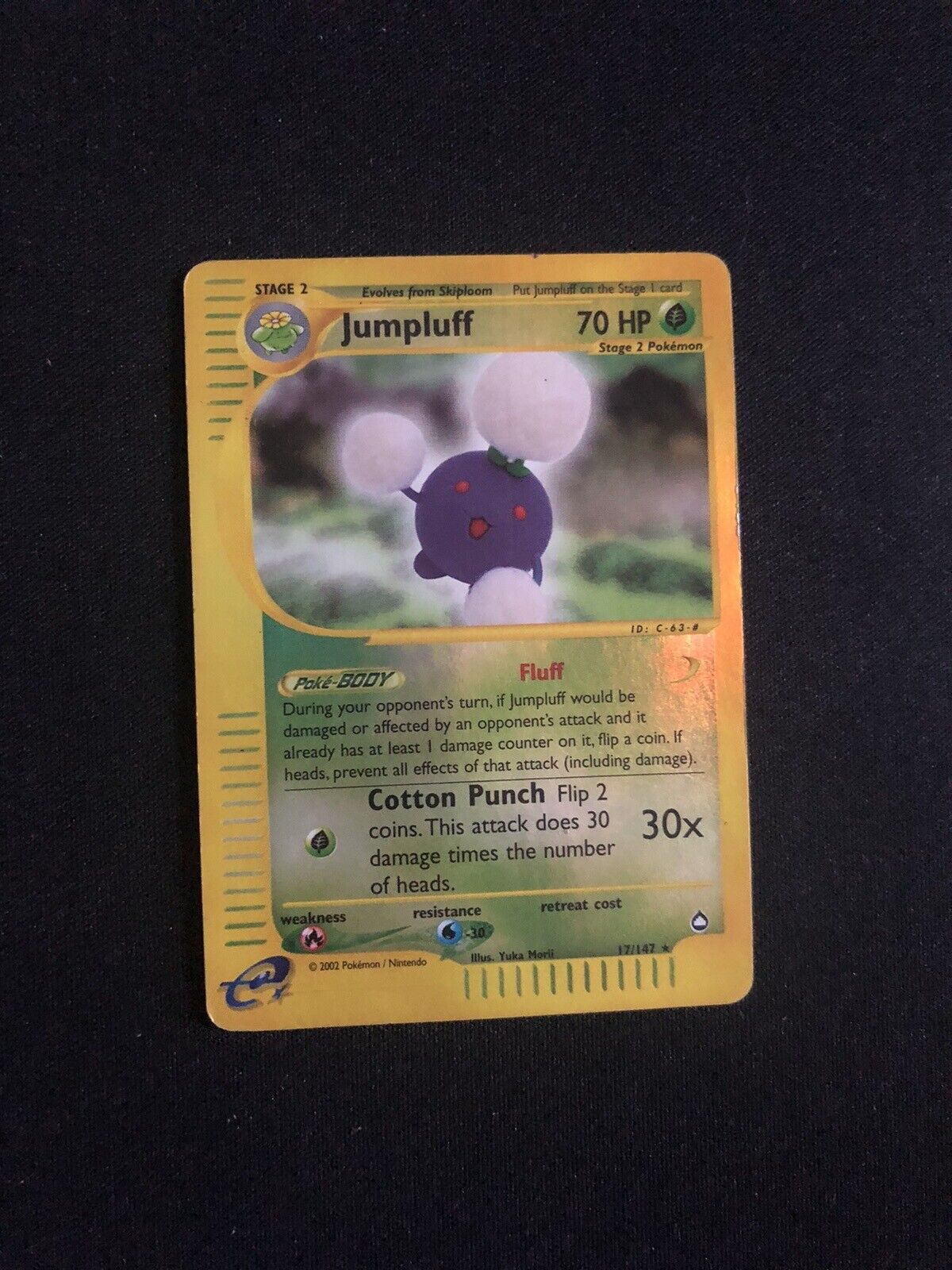 Jumpluff 17/147 PL Pokemon Cards E Series Shiny Reverse Holo