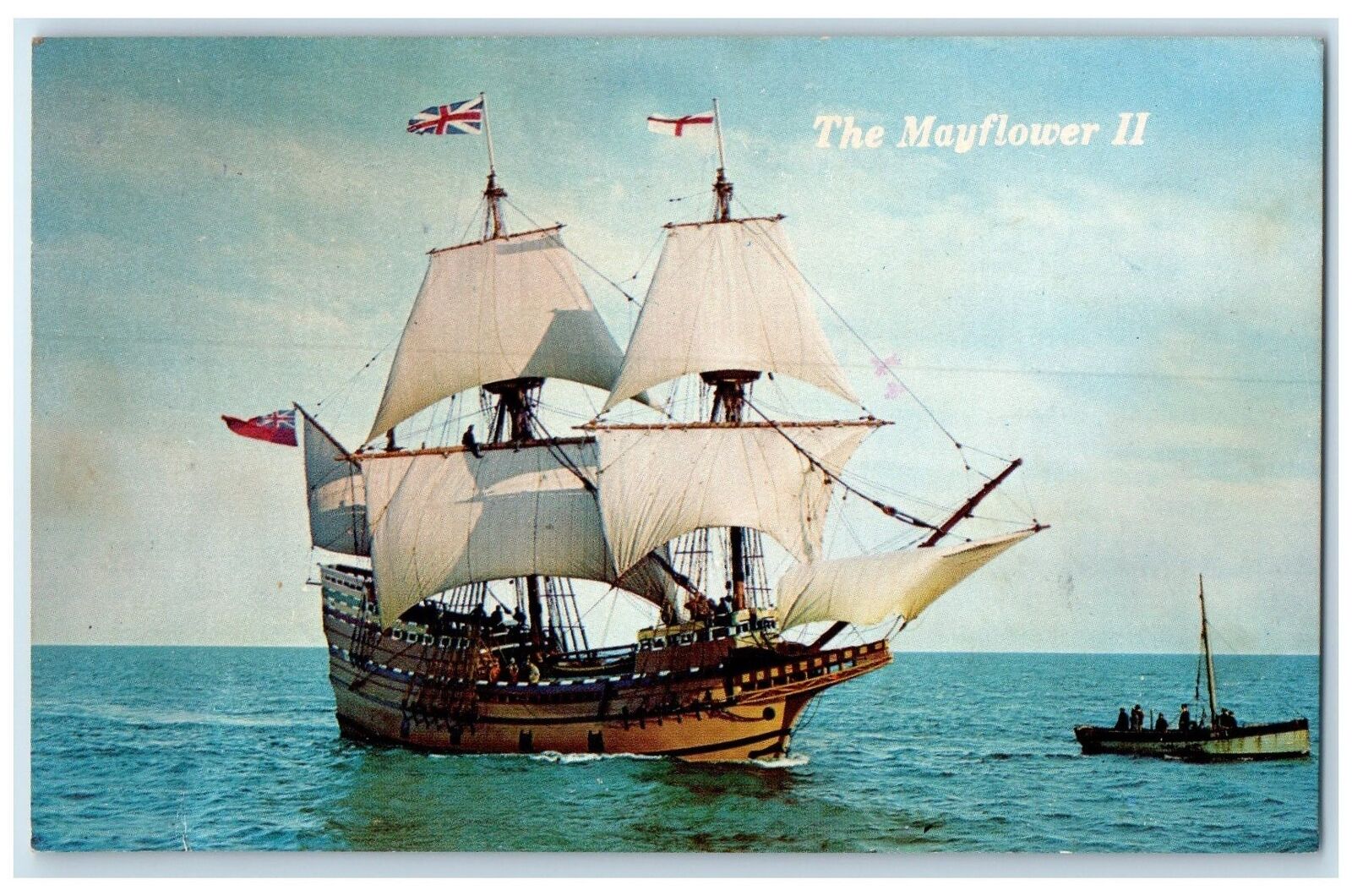c1960\'s The Mayflower II A Full Scale Replica Plymouth Massachusetts MA Postcard