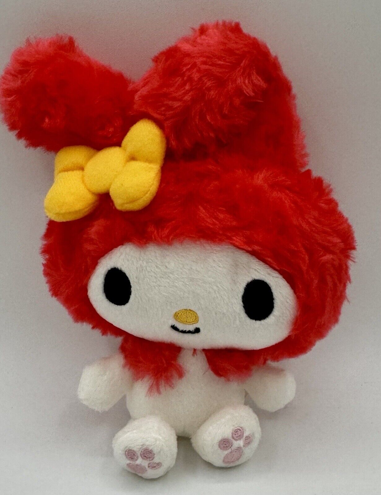 Sanrio Small Fluffy Red  Bunny Ears My Melody Plushie 2023 9” SKJ USA Inc