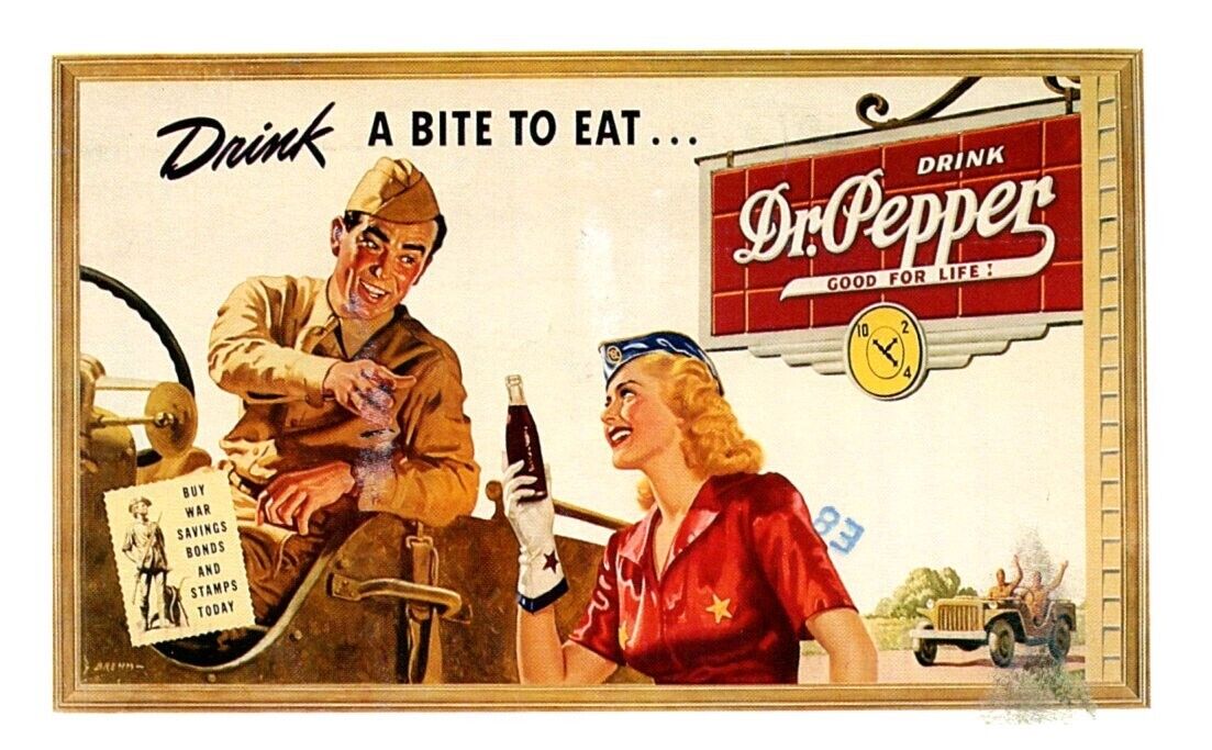 DR. PEPPER advertisement reproduction - Postcard