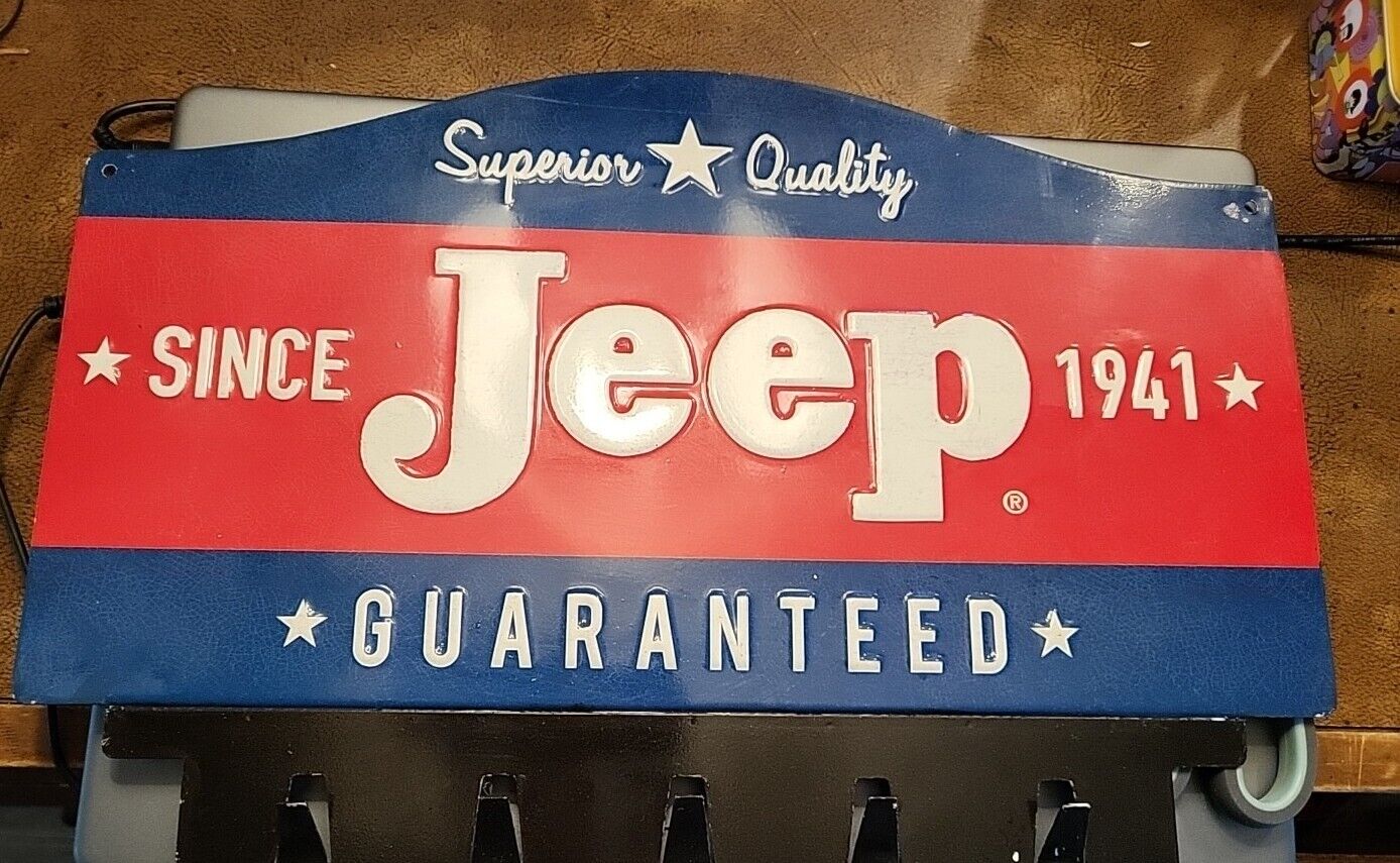 Metal Jeep Vintage Like Sign Key Holder