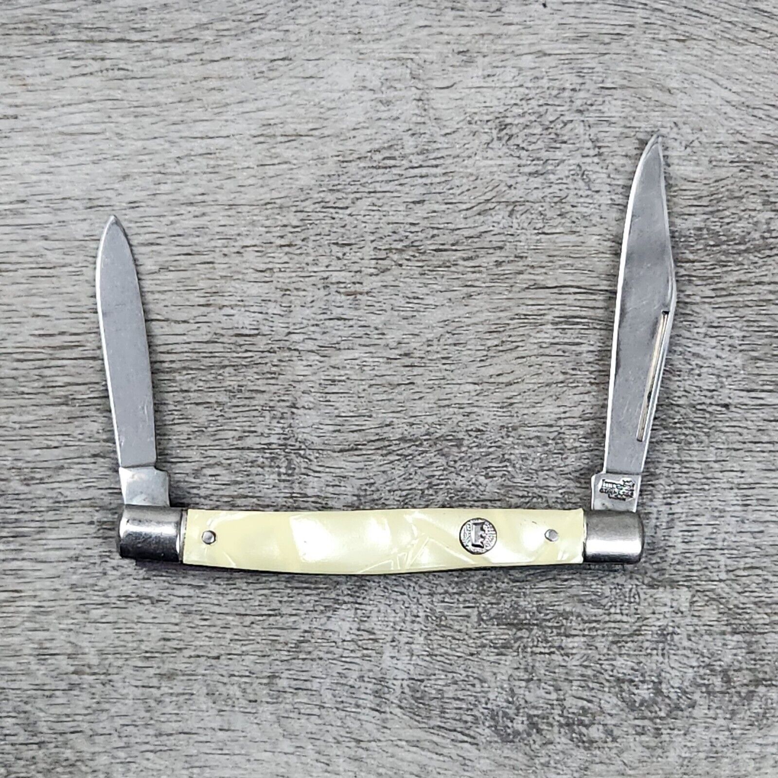 Vintage Imperial Pocket  Knife Folding 2 Blade White Excellent Cond. See Photos